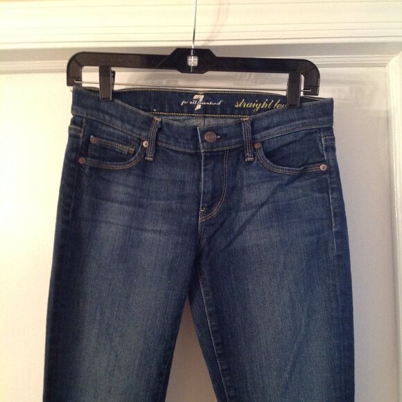7 For All Mankind Straight Leg Denim Jeans 26 - Picture 2 of 7